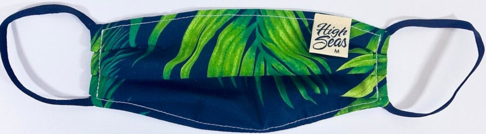 Palm Leaves Hawaiian print Face  Mask  100% Cotton Made in U